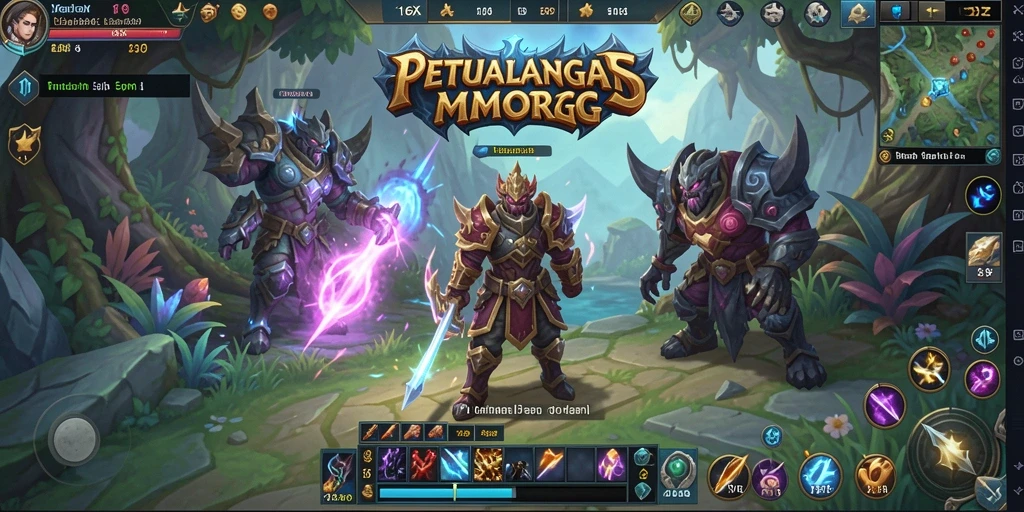 Tangkapan layar gameplay <strong>116X</strong> menunjukkan pertempuran yang epik dan interaksi pemain.