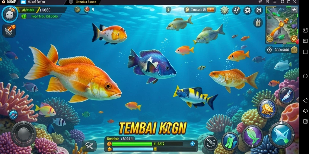 Screenshot gameplay menampilkan aksi seru Tembak Ikan di 666F.
