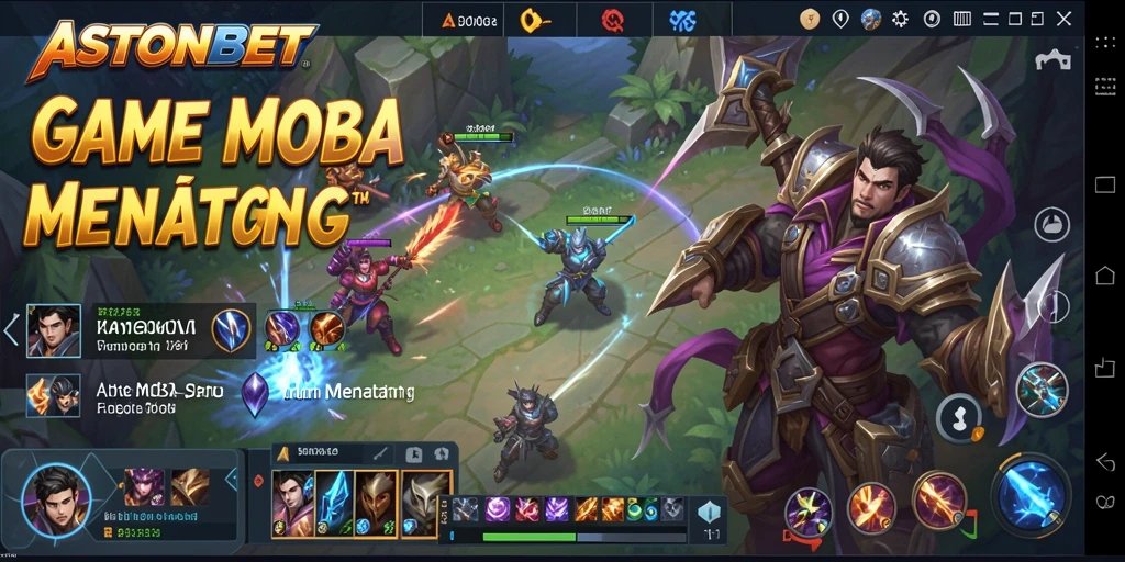Tampilan gameplay seru dari ASTONBET dengan pertarungan intens di arena.