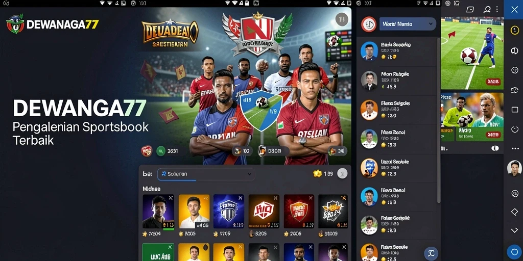 Screenshot DEWANAGA77 menampilkan momen seru taruhan di Sportsbook.