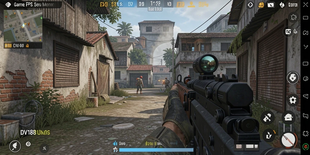 Gameplay menegangkan di DV188 dengan aksi FPS yang seru.