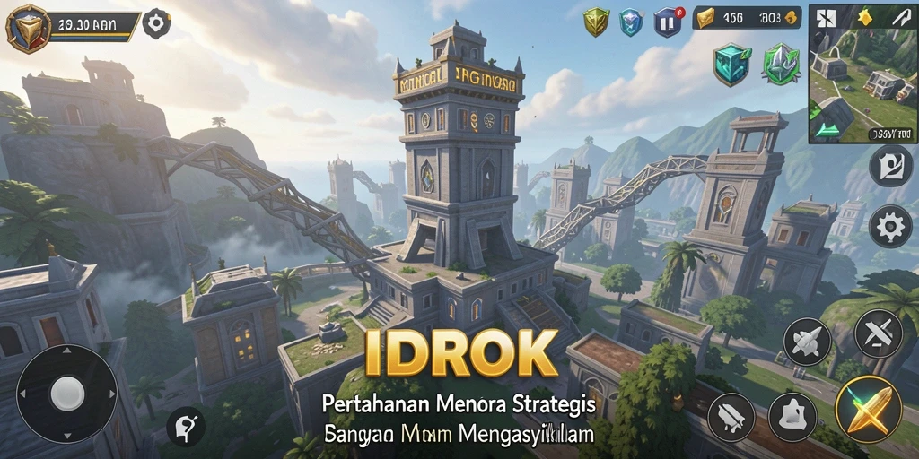 Tampilan gameplay IDROK dalam aksi Tower Defense yang seru.