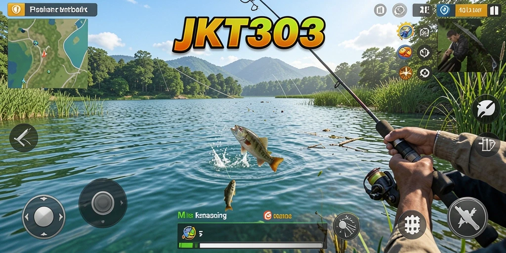 Screenshot gameplay JKT303 menunjukkan aksi memancing yang seru dan menarik.