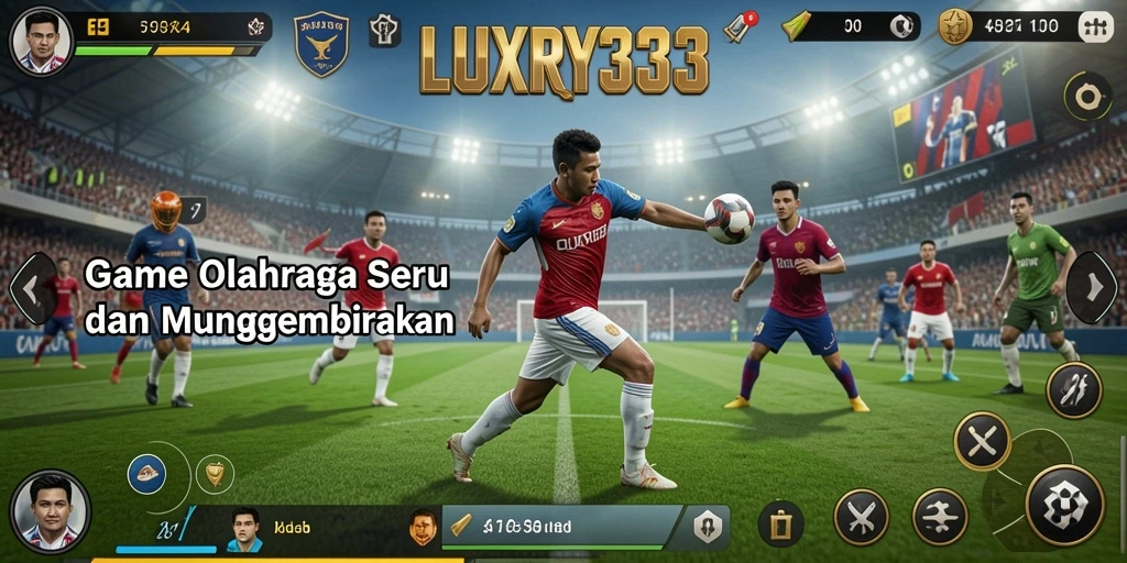 Tampilan gameplay seru LUXURY333 dengan aksi olahraga nyata.