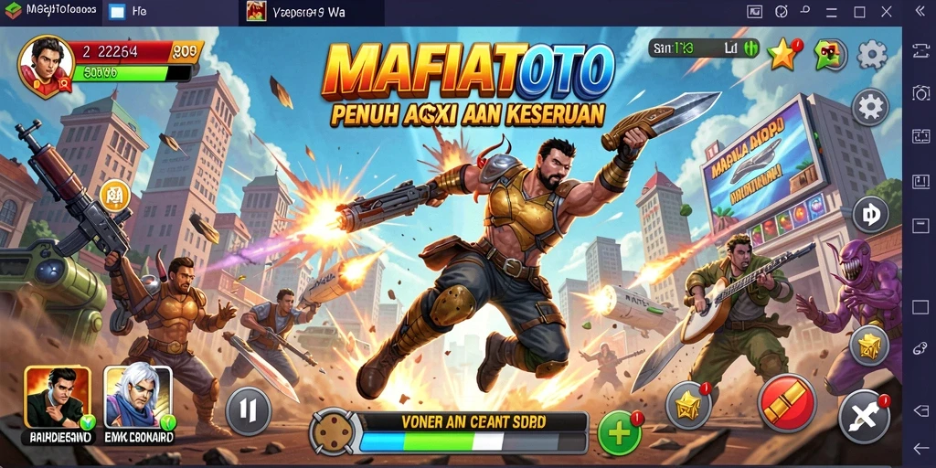Tampilan layar utama gameplay MAFIATOTO yang menampilkan aksi yang seru.