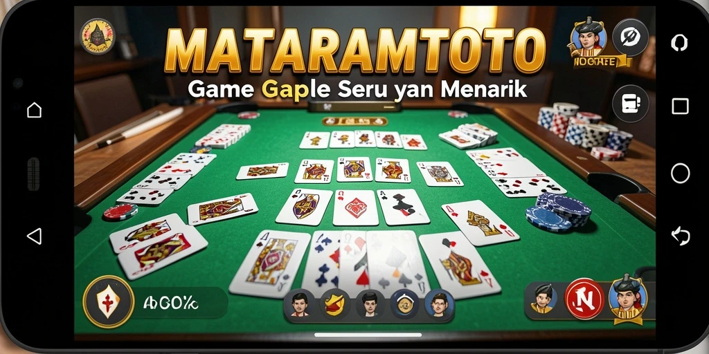 Tampilan gameplay Gaple yang menarik dan interaktif di MATARAMTOTO.