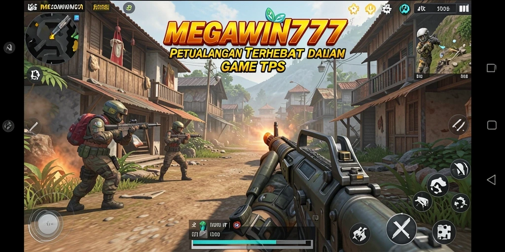Screenshot gameplay MEGAWIN777 menampilkan aksi seru dalam TPS.