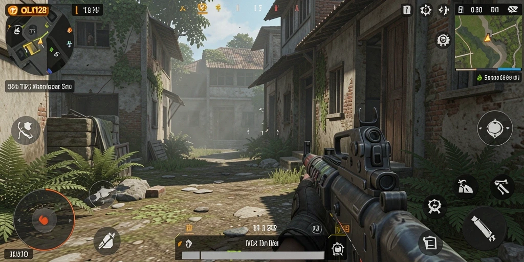 Screenshot menampilkan aksi mendebarkan dalam gameplay OLX128