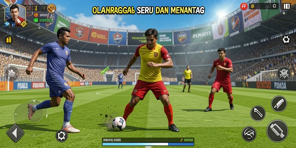 Tampilan gameplay PP7 yang menarik dengan aksi olahraga seru.