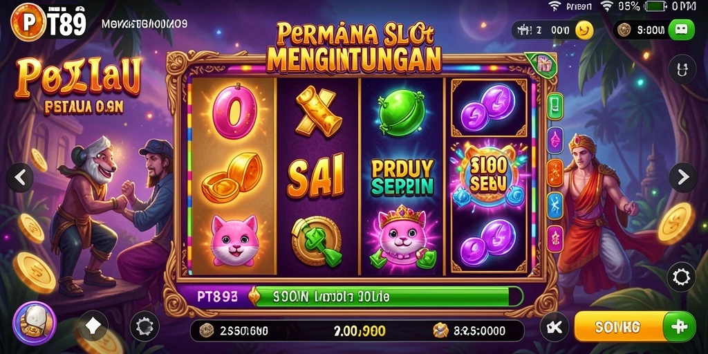 Tampilan gameplay slot PT89 yang menarik dan penuh warna.