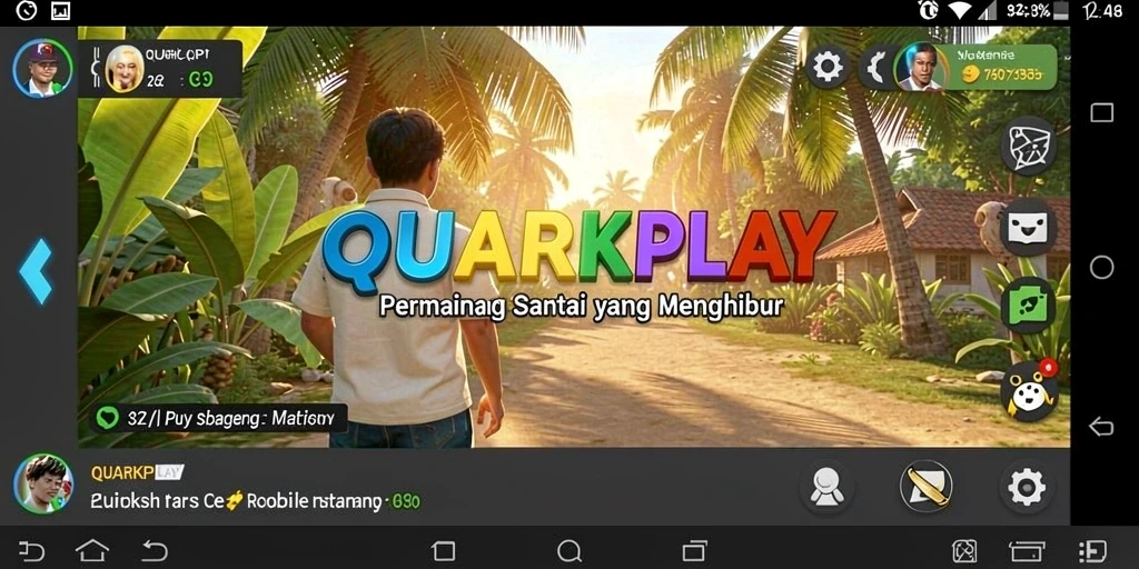 Tampilan menyenangkan dari gameplay QUARKPLAY yang santai.