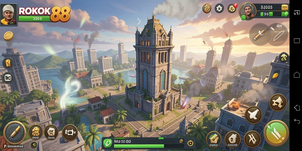 Gameplay menara pertahanan yang seru dan menantang di ROKOK88.