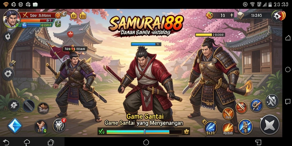 Tangkapan layar dari gameplay SAMURAI88 yang penuh warna dan seru.