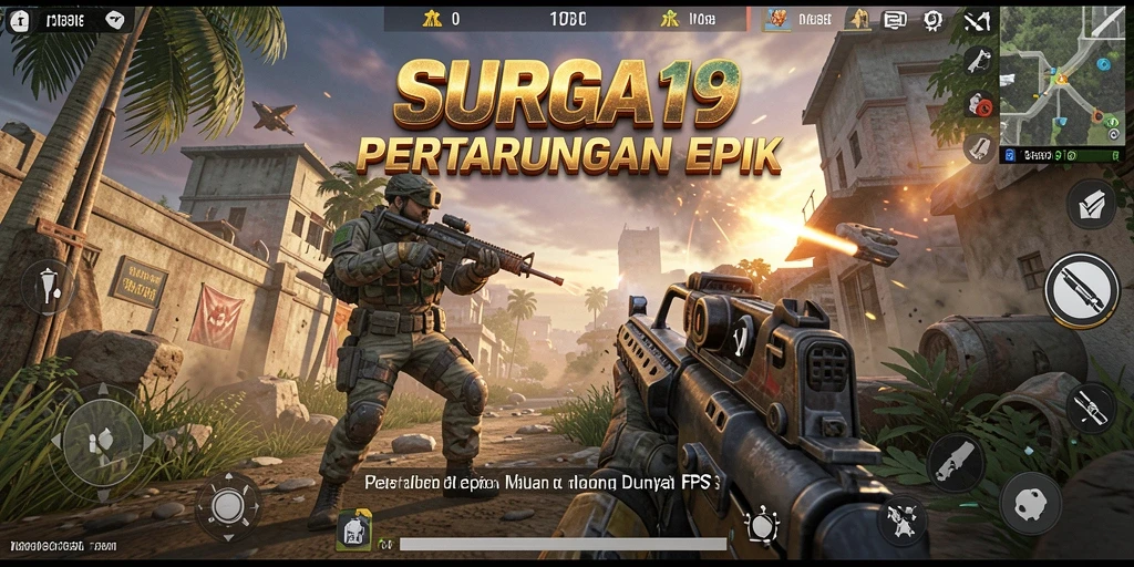 Gameplay SURGA19 yang mendebarkan dengan aksi tembak-menembak penuh adrenalin.