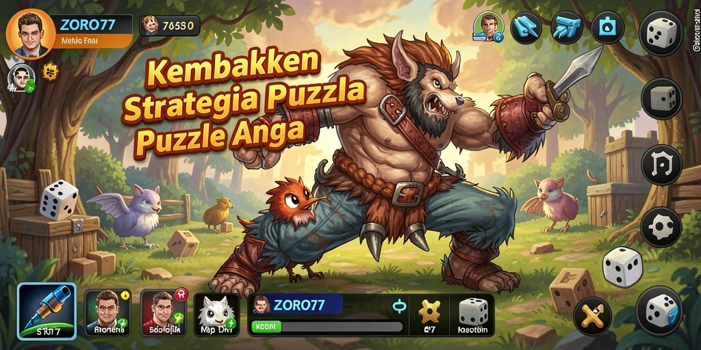 Screenshot ZORO77 menampilkan gameplay Puzzle yang seru.